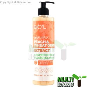 ماسک موى بیول با آبکشى حاوى هلو و گندم 500 میل