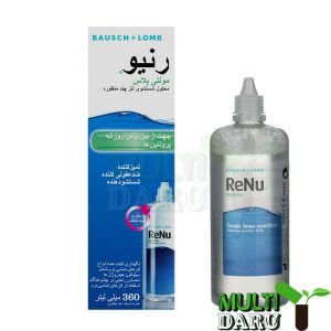 محلول شست‌وشوی لنز رنیو ۳۶۰ میلی‌لیتر (Renu) محصول Bausch + Lomb، مناسب برای شست‌وشو، ضدعفونی، مرطوب‌سازی و نگهداری لنزهای نرم. ✅ حجم بزرگ، مقرون‌به‌صرفه، ایمن برای لنزهای طبی و رنگی.