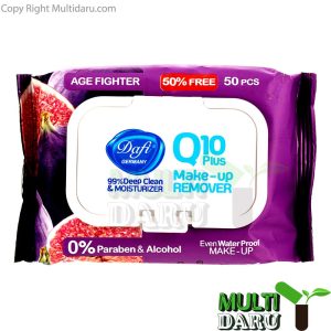 دستمال مرطوب Q10 پلاس دافى رایحه میوه اى 50 عددى