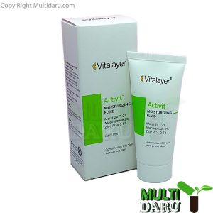 فلوئید مرطوب کننده ویتالایر اکتی ویت مناسب پوست چرب 40 میل