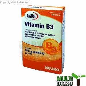 قرص ویتامین ب3 یوروویتال 60 عددی
