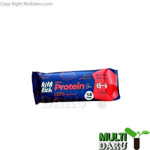 زیرو پروتئین بار کیتاریچ 35% طعم توت فرنگی با روکش کاکائو تلخ 45 گرمی