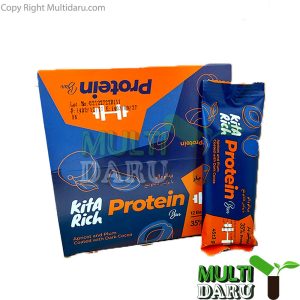 شکلات پروتئین بار کیتا ریچ زردآلو و آلو 45 گرم 12 عددی
