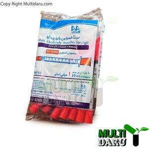 سرنگ انسولین آوا 1 میلی جعبه 10 عددی