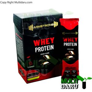 پودر پروتئین وی آرمسترانگ ساشه 30 گرمی 12 عددی طعم شكلات