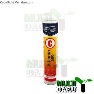 قرص جوشان ویتامین سی 500 های هلث 20 عددی طعم پرتقال