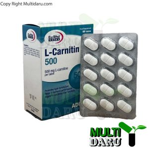 قرص ال کارنیتین 500 میلی گرم یوروویتال 60 عددی